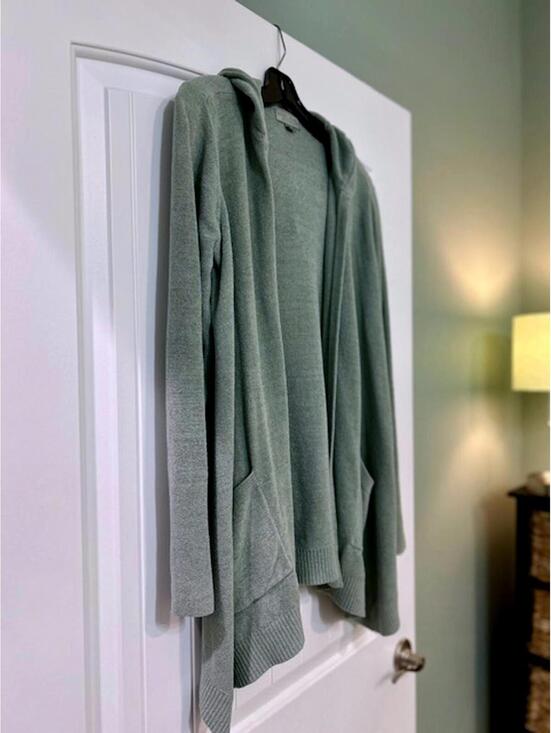 Barefoot Dreams Tops - 🌿 Barefoot Dreams CozyChic Ultra Lite Hooded Cardigan Sage Shimmer (S)-Cute